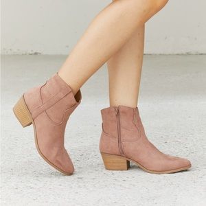 LAST PAIRS! QUPID Austin Nights Embroidered Western Booties in Burlwood